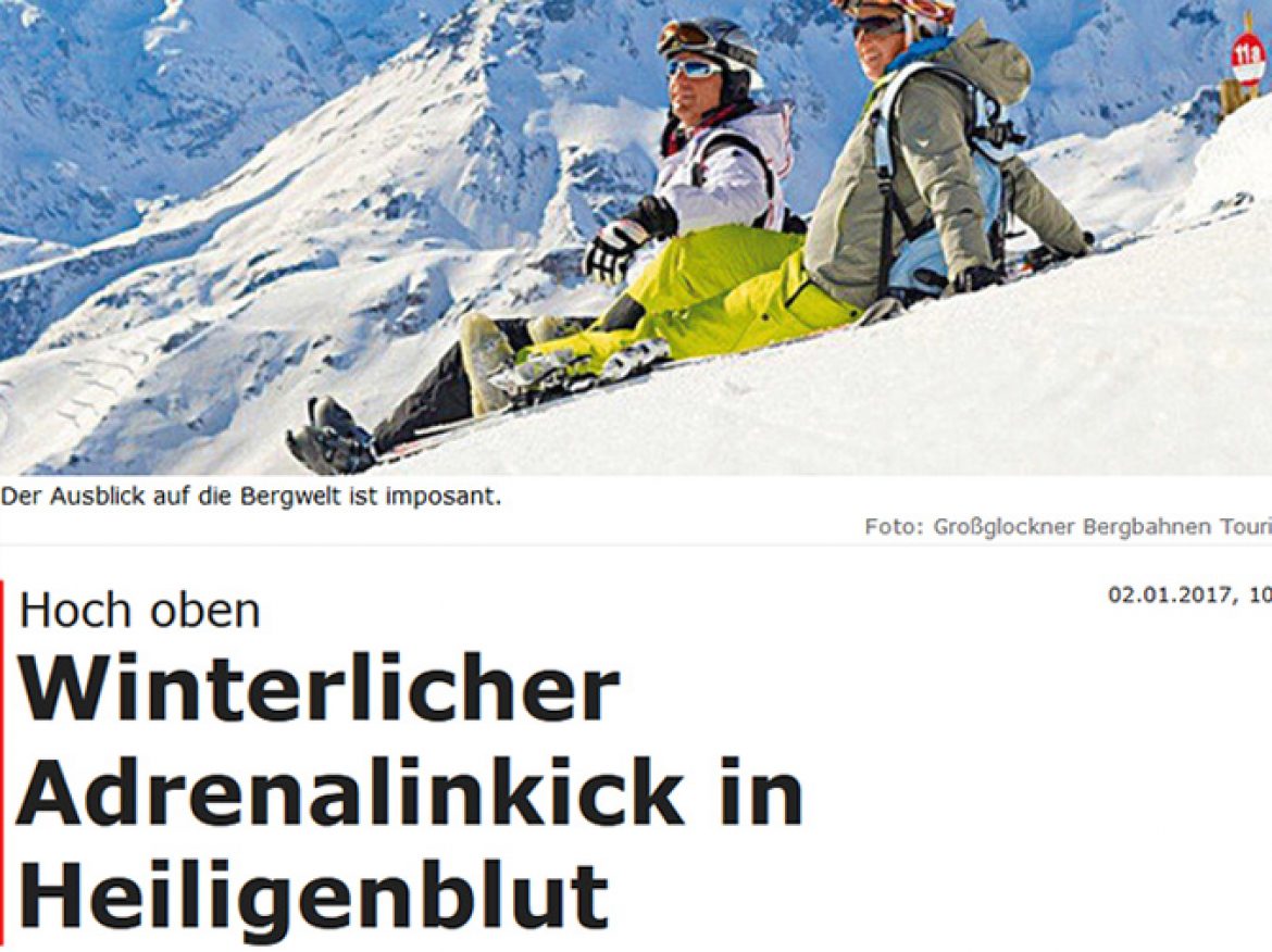 Winterlicher Adrenalinkick in Heiligenblut | Reportage in der Kronenzeitung